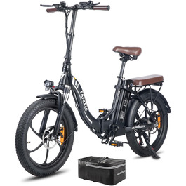 Складаний електровелосипед Fafrees F20 Pro 20 дюймів, 250W, 36V 18Ah, для дорослих, запас ходу 70-150 км, чорний, вантажопідйомність 150 кг