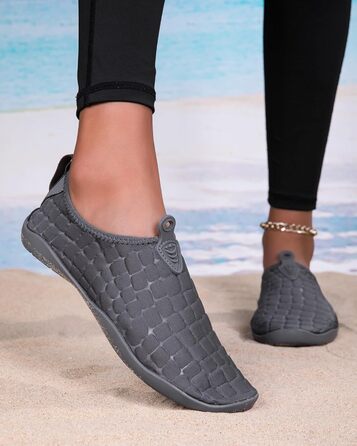 Водні шкарпетки для плавання та відпочинку на пляжі, чоловічі та жіночі (42/42.5 EU, сірий)