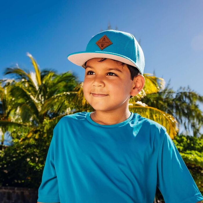 Набір кепок Soubuddy для батька та сина (2 шт), сімейний комплект бейсболок Snapback для дорослих та дітей, сірий та блакитний