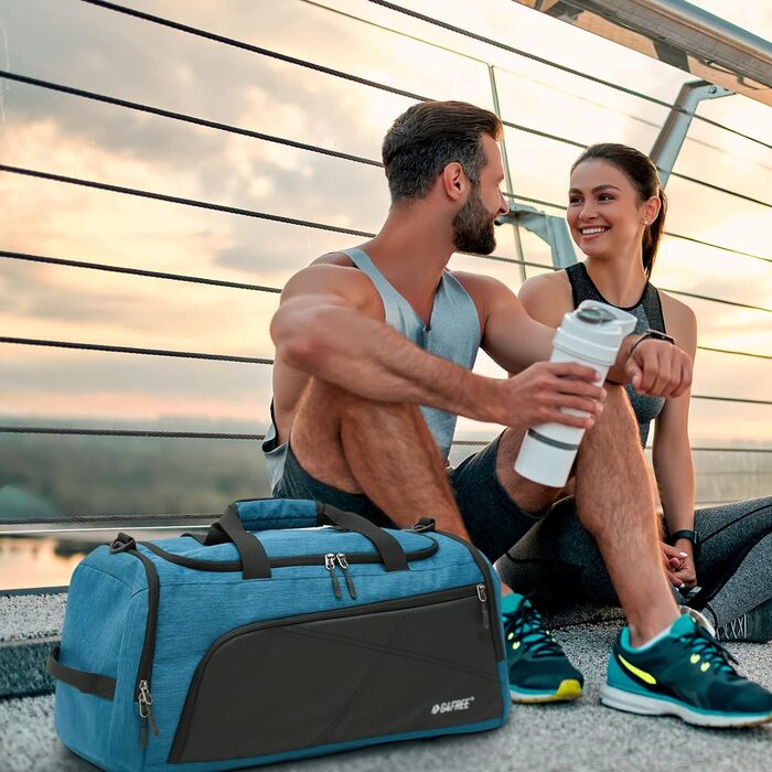 Рюкзак G4Free 45 л для подорожей, спортивна сумка з відділенням для взуття та вологих речей, синій, для туризму, кемпінгу, йоги, плавання