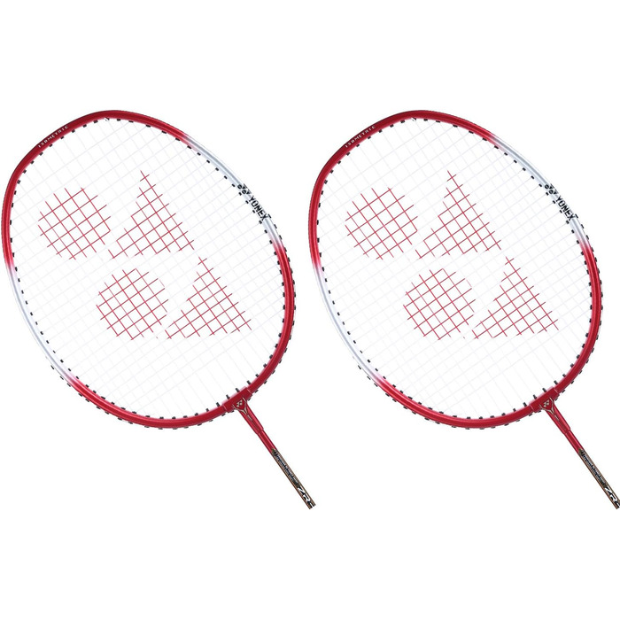 Yonex ZR 100 бадмінтонні ракетки з алюмінію, комплект 2 шт., з повним чохлом, червоні, Індія