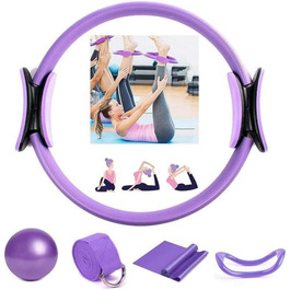 Набір для пілатесу Better Me: кільце та м'яч для дому. Для ніг, рук, стегон. Допомагає схуднути. Фіолетовий.