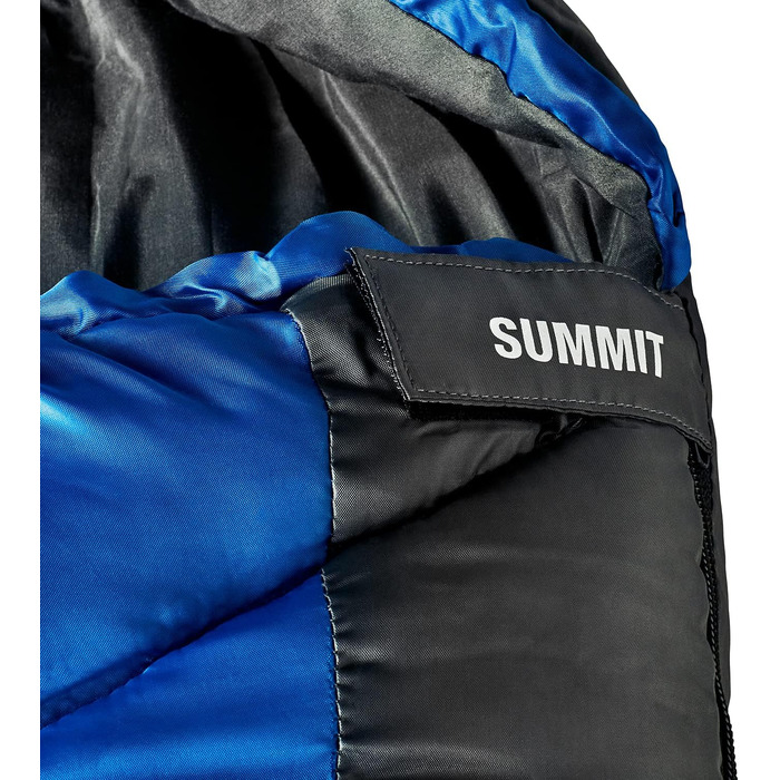 Дитячий спальний мішок Black Crevice для кемпінгу, блакитний, 165 см | Зручний та водонепроникний | З чохлом для зберігання