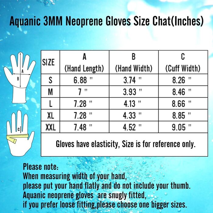 Нейтрик Неопренові рукавички для дайвінгу 3мм, чорні. Рукавички для дайвінгу та снорклінгу для чоловіків та жінок. Захист від холоду, антиковзаюча поверхня, регульований манжет.