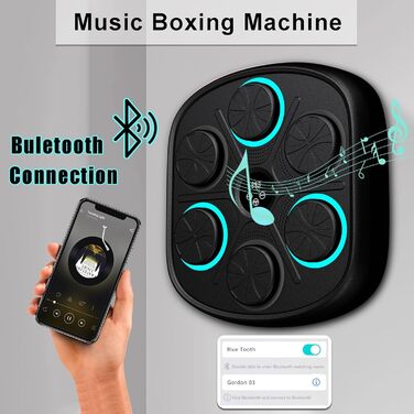 Музична боксерська машина з Bluetooth, настінний тренажер із боксерськими рукавичками, 9 режимів та швидкостей, подарунок для дорослих і дітей