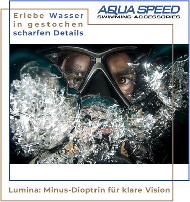 Дайвінг-маска Aqua Speed OPTIC PRO з оптичними лінзами під індивідуальну діоптрійність, для підводного плавання