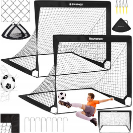 Набір дитячих футбольних воріт (2 шт.) — складані тренувальні переносні ворота, 120 см
