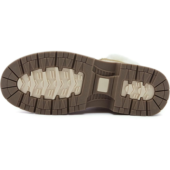 Черевики для туризму та зимові черевики ANJOUFEMME для жінок, водонепроникні та теплі зимові черевики для активного відпочинку, трекінгу та зимових прогулянок (42 EU, A19 Pelzbeige)