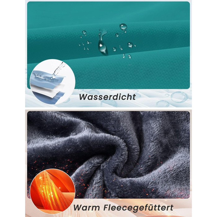 Зимова куртка Rdruko для жінок: водонепроникна, флісова, для сноуборду та гірських прогулянок (Цянь, XXL)