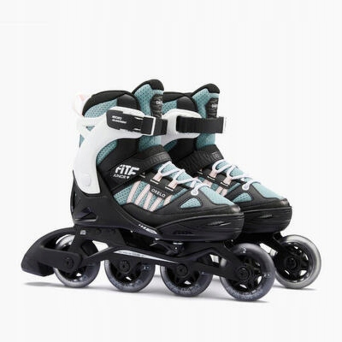 Ролики Oxelo Fit5, чорно-біло-бірюзові, р. 38-41
