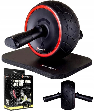 Ролик для м'язів преса AB Wheel + міні-килимок — HMS
