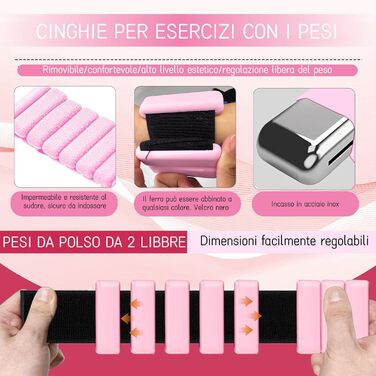 Набір манжет для фітнесу Esshogo 1 кг (2 шт.) - вантажні браслети для рук та ніг, для пілатесу та ходьби