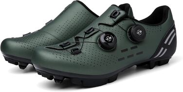 Велосипедні шкарпетки для чоловіків: MTB, шосе, маунтінбайк, з кріпленням для підошви 2 отвори, з пряжкою, 44 EU, зелені