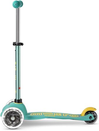 Самокат дитячий Micro Deluxe Kinder Scooter з регульованим кермом, світлодіодні колеса, екологічна м'ята
