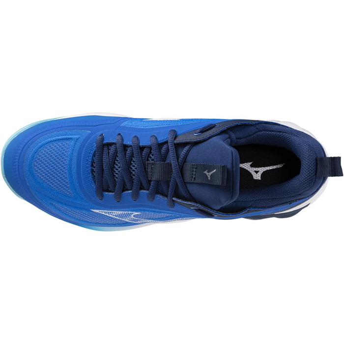 Волейбольне взуття Mizuno для чоловіків (46.5 EU, Mugen Blue White Estate Blue)