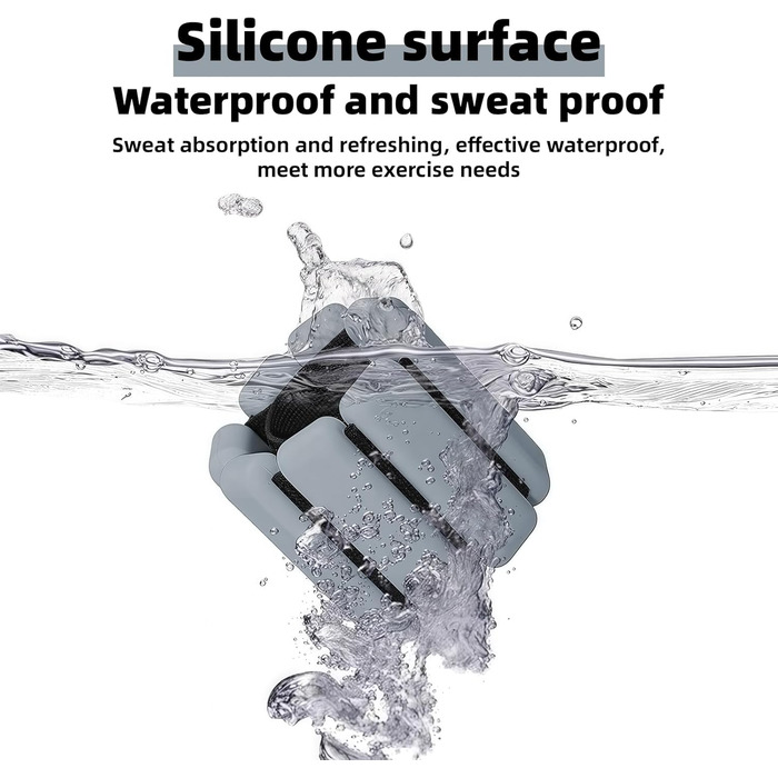 Регульовані вантажні манжети на зап'ястя та щиколотки - набір для йоги, танців, аеробіки сірого кольору