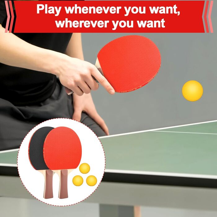 Набір для настільного тенісу: 2 ракетки, сітка, м'ячики, сумка