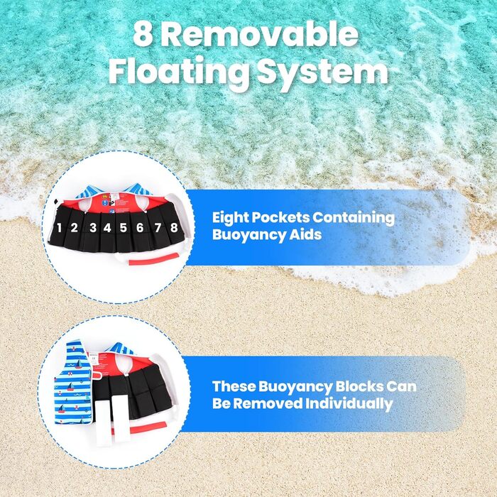 Дитяча жилетка для плавання Kinder Mädchen Junge, допомога у плаванні для малюків 1-6 років, регульовані ремінці безпеки