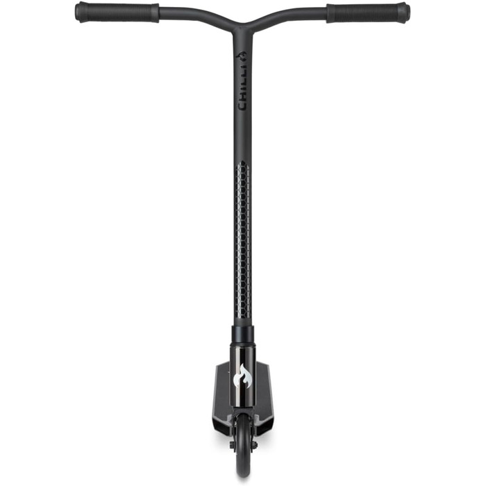 Трюковий самокат Chilli Pro Scooter Rocky, 110 мм PU колеса, для дітей і дорослих, 360° кермо, чорний/неохром
