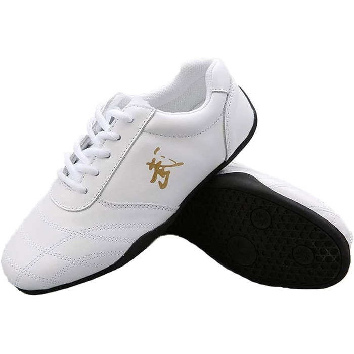 Жіноче взуття для бойових мистецтв VIBLiSS: легкі кеди для цигун, кунг-фу, тай-чи. Антиковзаючі, шкіряні, 40 EU, білі