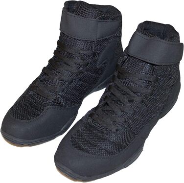 Черевики Boxschuhe чорного кольору, шкіра/сітка, 46 EU