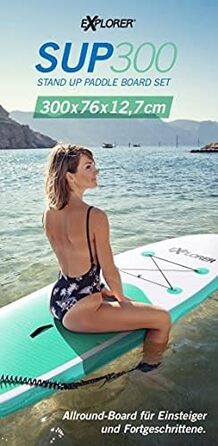 Надувна SUP-дошка Loftra Explorer 300 для веслування, комплект для серфінгу