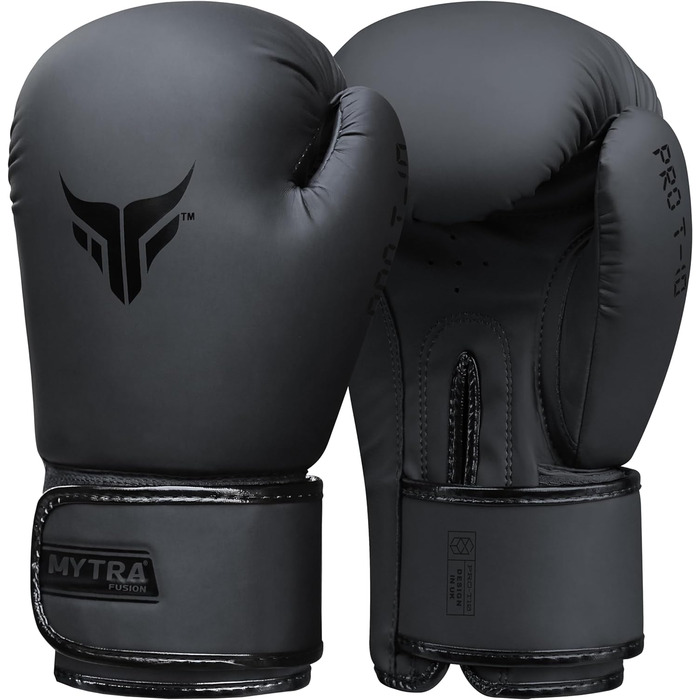 Жіночі боксерські рукавички Mytra Fusion 8oz для MMA, кікбоксингу, чорні