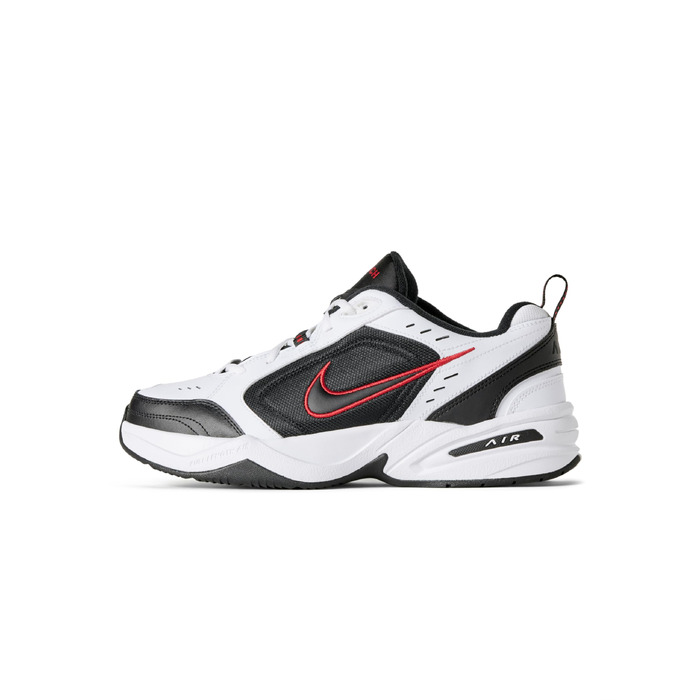 Чоловічі кросівки Nike Air Monarch IV для фітнесу та прогулянок, White Black Varsity Red, розмір 42 EU