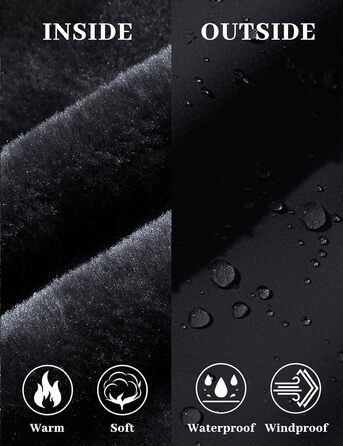 Жіноча зимова куртка Magcomen з флісовою підкладкою: парка, пуховик, для сноуборду, водонепроникна, вітрозахисна (XXL, чорний/сірий)