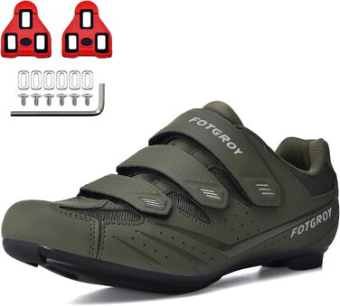 Велосипедні шкарпетки для жінок, шосейні велотуфлі з шипами, сумісні з Peloton SPD ARC Look Delta, унісекс велотуфлі для занять у залі та на вулиці, 42 EU, зелені