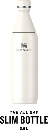 Термос пляшка Stanley All Day Slim, 0.6 л, нержавіюча сталь, кремова, 6 годин холод, 11 годин лід, BPA-free, герметична, для води, підходить для посудомийки