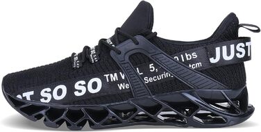 Чоловічі кросівки для бігу Wonesion: дихаючі, з антиковзкою підошвою, спортивні, чорно-білі, 44 EU