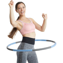 Hula-Hoop Клінгтон - фітнес-обруч для швидкої втрати ваги, 1,2 кг, 100 см, блакитний