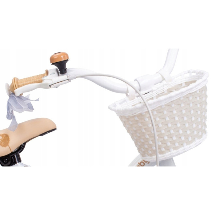 Дитячий велосипед SUN BABY Flower Bike 16 дюймів для дівчинки, біло-бежевий