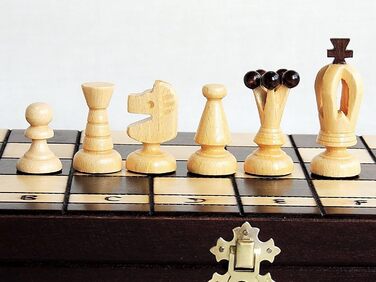 Набір 3 в 1: шахи, нарди, шашки Master of Chess, 35 см, дерев'яний, ручна робота, для дітей і дорослих, дорожній варіант