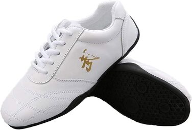 Жіноче взуття для бойових мистецтв VIBLiSS: легкі кеди для цигун, кунг-фу, тай-чи. Антиковзаючі, шкіряні, 40 EU, білі