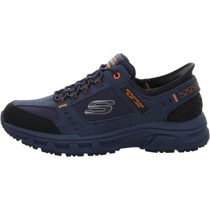 Чоловічі кросівки Skechers Oak Canyon Consistent Winne Hands Free - Navy Leather Textile Orange Trim
