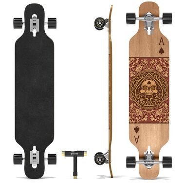 Лонгборд SKATRO Dropthrough Freeride з T-Tool Ace Spades для фрірайду