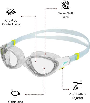 Жіночі окуляри для плавання Speedo Biofuse 2.0, сині, універсальний розмір