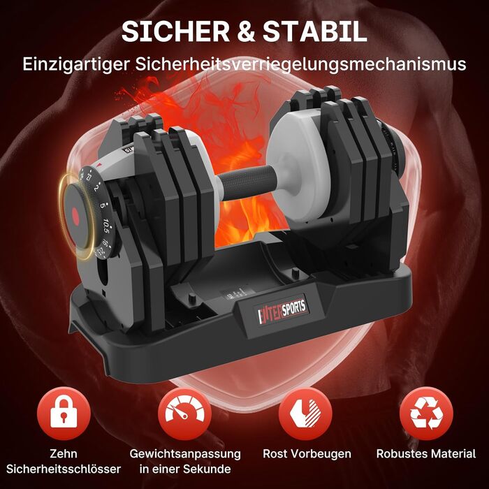 Регульовані гантелі EnterSports 12/18/27 кг з неслизькими ручками для дому, офісу, фітнес-залу. Комплект 27 кг