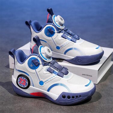 Дитячі баскетбольні кросівки Mateju, високі, блакитні, з антиковзкою підошвою