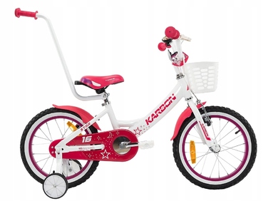 Дитячий алюмінієвий велосипед Karbon Star 16'' білий для дівчинки, 9 кг