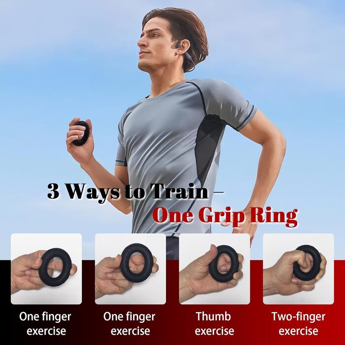 Тренування рук та пальців: набір 8шт, регульований тренажер для хвата, 10-100 кг, для терапії та зняття стресу