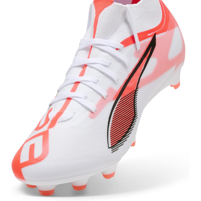 Жіночі футбольні бутси PUMA Ultra 5 Match+ Fg/Ag, 43 EU, білий/чорний/червоний