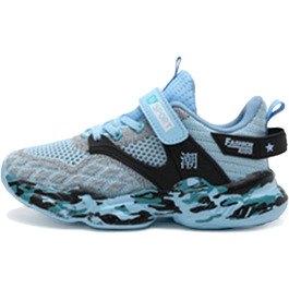 Дитячі кросівки для хлопчиків: сірі, дихаючі, з неслизькою підошвою. Ідеальні для занять спортом, фітнесу та активного відпочинку на вулиці. Зручні кросівки з клейкою застібкою, розмір 39 EU.