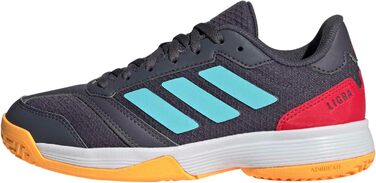 Дитячі кросівки Adidas Ligra 8 для залу (33 EU, Aurora Onix Flash Aqua Semi Lucid Red)