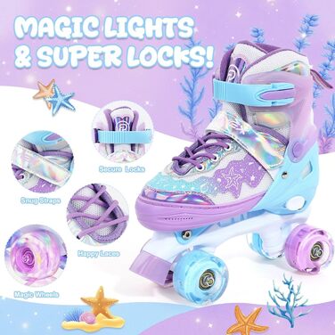 Дитячі ролики PUMVEX з регулюванням розміру, 8 світлових коліщаток, для дівчаток та хлопчиків, ідеальний подарунок на Новий рік та день народження