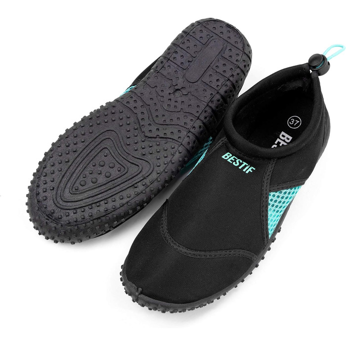 Чоботи для плавання з неопрену | Водні черевики для чоловіків та жінок | Легкі та зручні | Чорний, блакитний, розмір 36-45