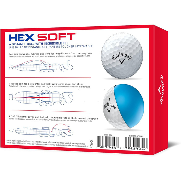 Гольф-м'ячі Callaway Hex Soft, м'які, для гольфу