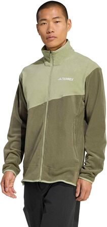 Чоловіча флісова куртка-світшот adidas Terrex Multi Fu Zip Fleece Jacket, Olive Strata/Tent Green, розмір L